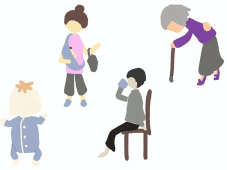 【イラストセット】日常の人々2