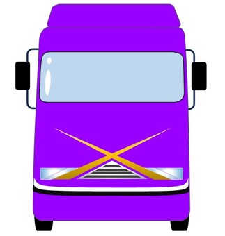 トラック79 車,トラック,正面,物流,運輸,運送,ロジスティクス,貨物,輸送,流通のイラスト素材