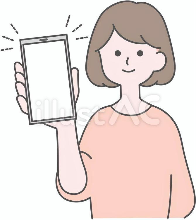 スマホ画面　落ち着いた雰囲気　女性的 スマホ,スマートフォン,画面のイラスト素材