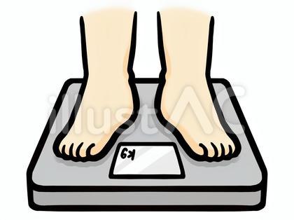 体重計に乗る