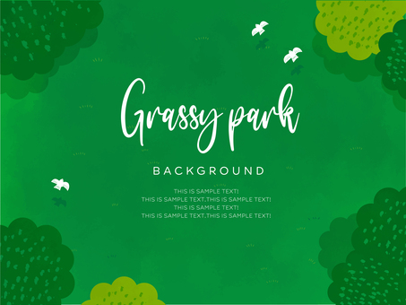 芝生の公園_横 芝生の公園_横 背景,芝,芝生のイラスト素材