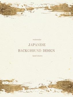 Gold leaf brush writing Japanese background 335, JPG, PNG and AI Gold leaf brush writing Japanese background 335, , JPG, PNG and AI