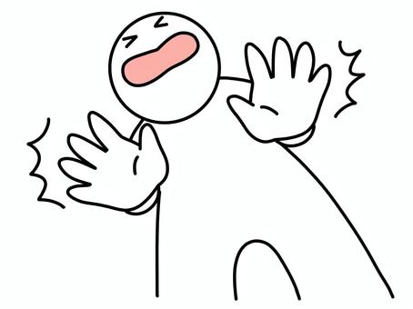 困る棒人間 困る,棒人間,驚く,ショック,まさか,かわいい,シンプル,人物,シュールのイラスト素材