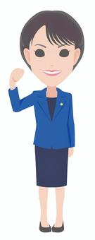 そうりだいじん_女性 ポップ,かわいい,女性,総理大臣,政治家のイラスト素材