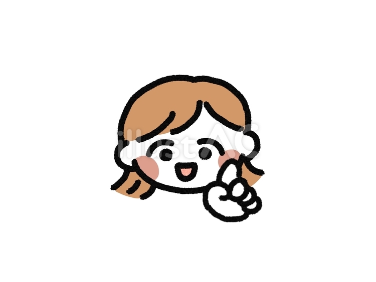 女の子指差し 人物,女の子,指差しのイラスト素材