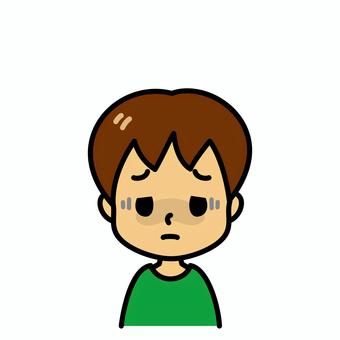 男の子　顔色が悪い 顔色,子供,病気,悪心,気分,血色,悪い,症状,男児,吐き気のイラスト素材