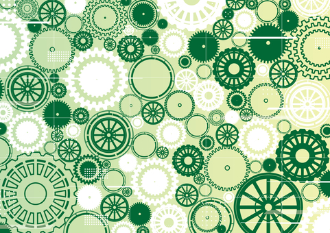 歯車とテクノロジーの緑色の背景素材 ビジネス,歯車,テクノロジー,グリッド,ライン,スタイリッシュ,緑色,背景のイラスト素材