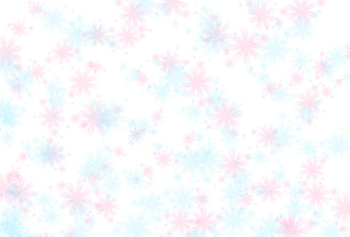 花柄（ピンクと水色）