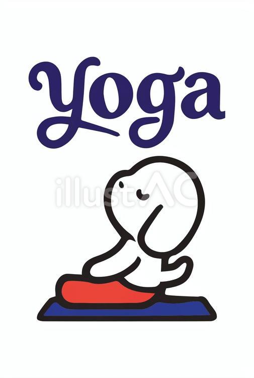 ヨガ犬 ヨガ,犬,yogaのイラスト素材