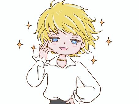 微笑む令息 微笑む,笑顔,爽やか,キラキラ,美麗,イケメン,美男子,美少年,容姿端麗,色気のイラスト素材