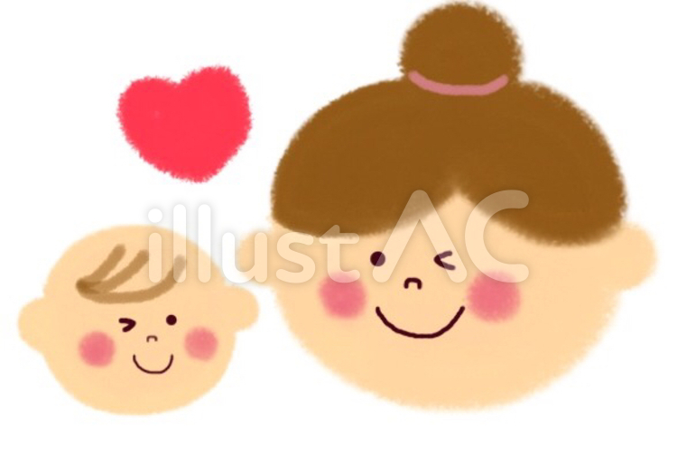 お母さんと赤ちゃん お母さん,赤ちゃん,親子のイラスト素材