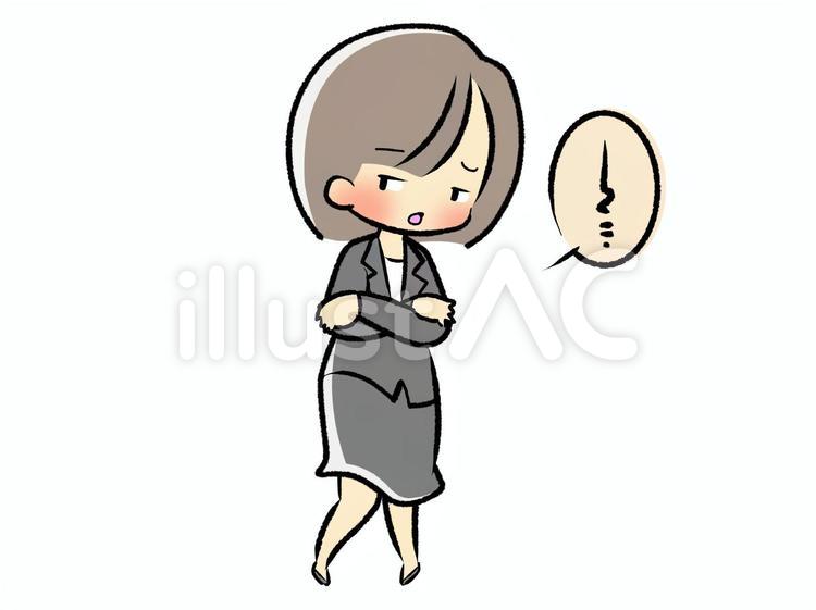 会社員-独り言-全身211028 会社員,独り言,ストレスのイラスト素材