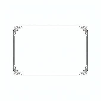 シンプルでおしゃれな装飾フレームイラスト