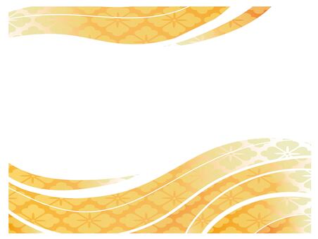 花菱模様の暖かな背景装飾素材 和柄,花菱模様,暖房,暖かい,フレーム,背景,冬のイラスト素材