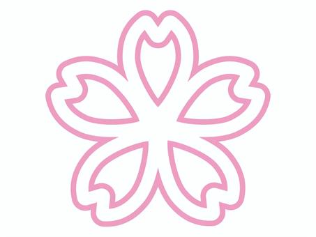 Illustration of pink cherry blossom petals, , JPG, PNG and AI