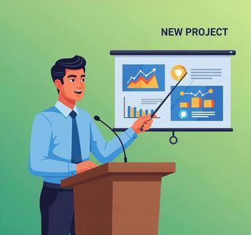 ビジネスシーン　プレゼンテーション