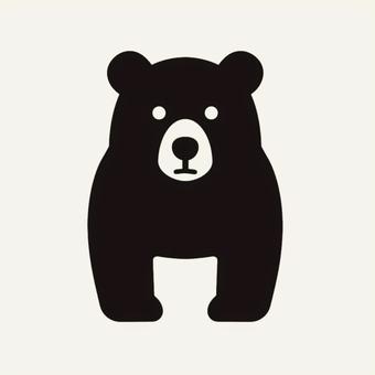 熊のピクトグラム 熊,野生動物,猛獣,ピクトグラム,シルエットのイラスト素材