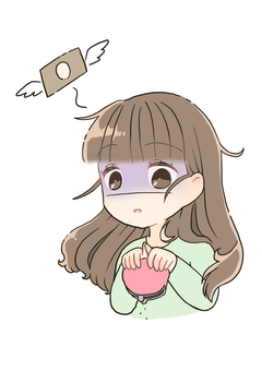金欠 金欠,財布,ショック,女の子,ロングヘアのイラスト素材