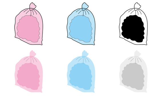 Watagashi (bag) set, , JPG, PNG and AI