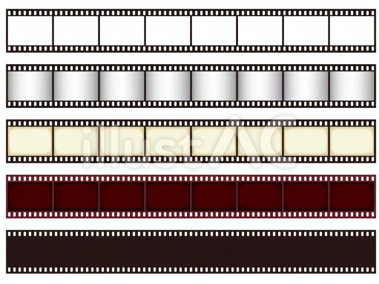 ネガフィルム ネガフィルム,ネガ,セピアのイラスト素材