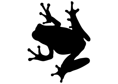 カエルのシルエット カエル,シルエット,影,黒,シンプル,両生類,アマガエル,素材,ベクター,生き物のイラスト素材