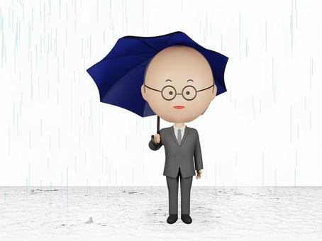 雨で傘をさすスーツの中年男性・背景透過 雨で傘をさすスーツの中年男性・背景透過 傘,雨,梅雨,水たまり,背景,男性,スーツ,全身,喜び,背景背景のイラスト素材