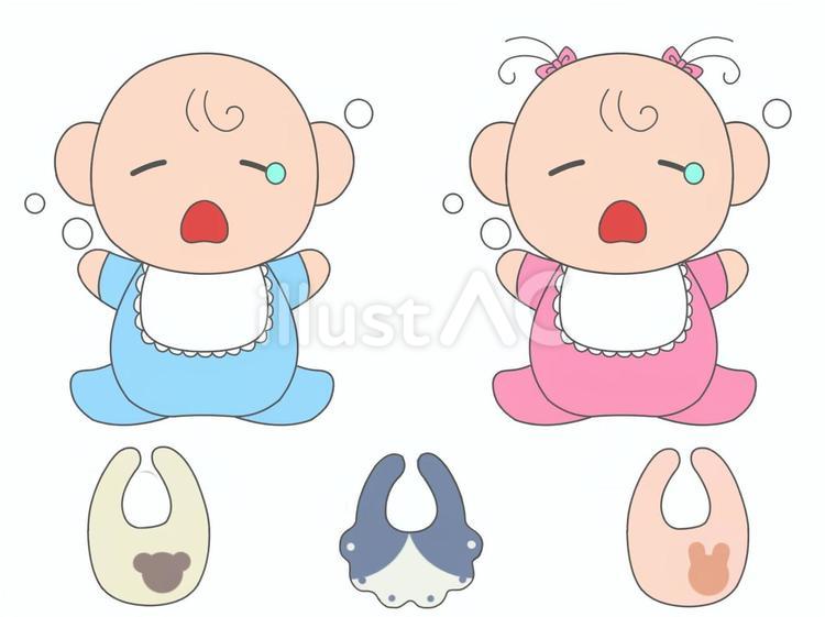 赤ちゃんのイラスト（あくび） ベビー,赤ちゃん,あくびのイラスト素材