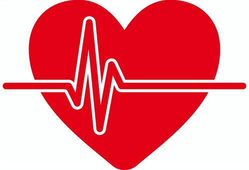 ハート心拍a ハート,心電図,鼓動,心音,健康診断,健康状態,検査,心拍数,心拍,人間ドッグのイラスト素材