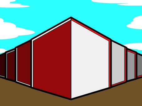 赤色モチーフの防壁 赤色モチーフの防壁 防壁,建築物,堅牢,頑丈,モチーフ,カラー,ゲーム,rpg,空,雲のイラスト素材