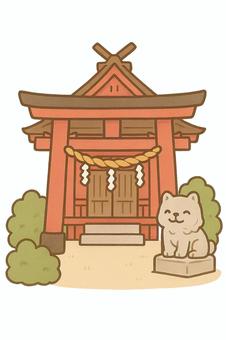 かわいい神社と狛犬