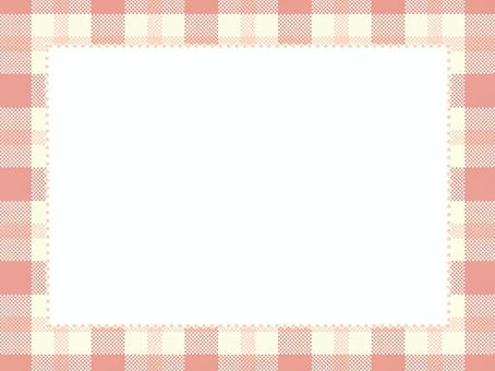 タータンチェック＿ピンクのフレーム