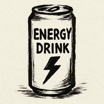 エナジードリンク（筆絵風）
