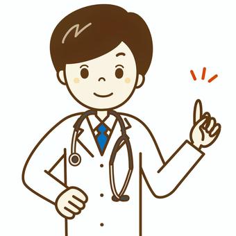 お医者さん　説明するよ 医者,医師,先生,ドクター,医療機関,医療,聴診器,診察,病院,仕事のイラスト素材