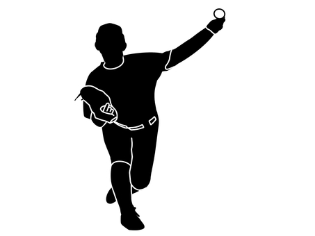 野球 野球,スポーツ,ベースボール,高校野球,プロ野球,大学野球,少年野球,社会人野球,球技,人のイラスト素材