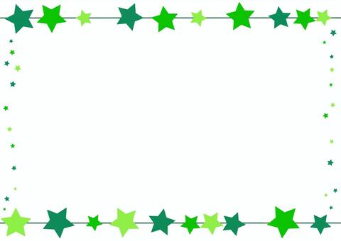 Green star simple frame, frame, star, tiny, JPG and PNG