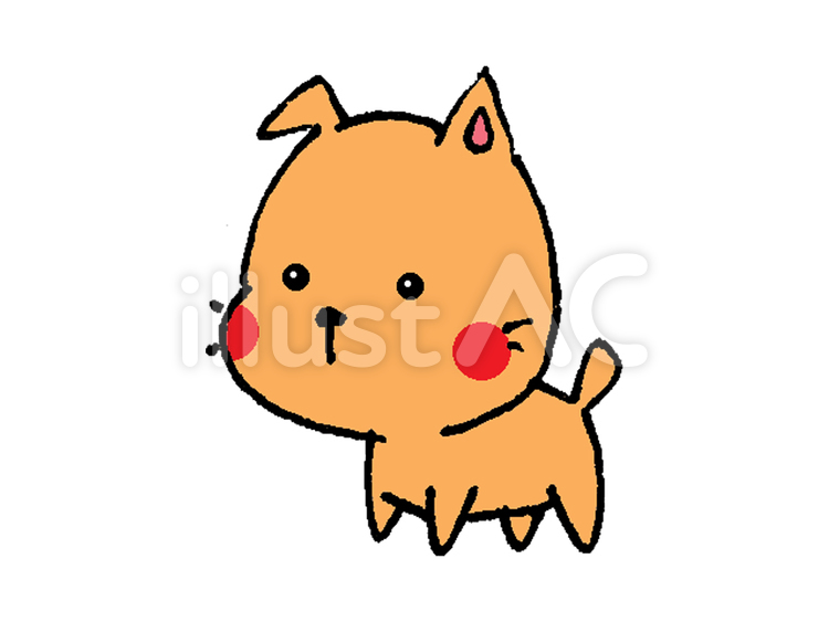 いぬ2 動物,いぬ,かわいいのイラスト素材