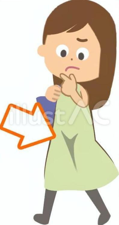 Yラインが出るのが気になる（文字なし） yライン,股,股間のイラスト素材