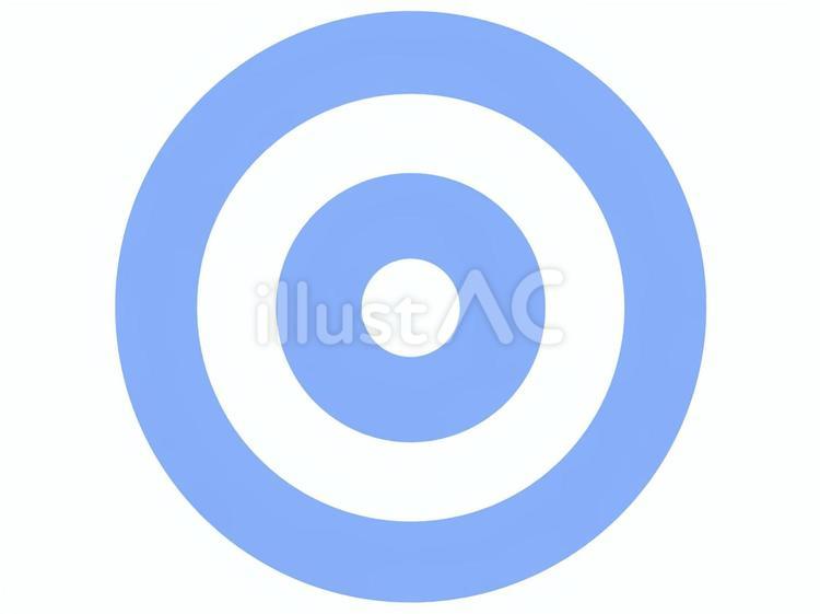 水色の同心円・蛇の目模様のイラスト 円,丸,丸型のイラスト素材