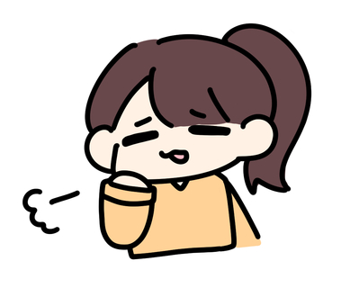 ため息を吐く女の子 ため息,女の子,困り,ポニーテール,頬に手を当てるのイラスト素材