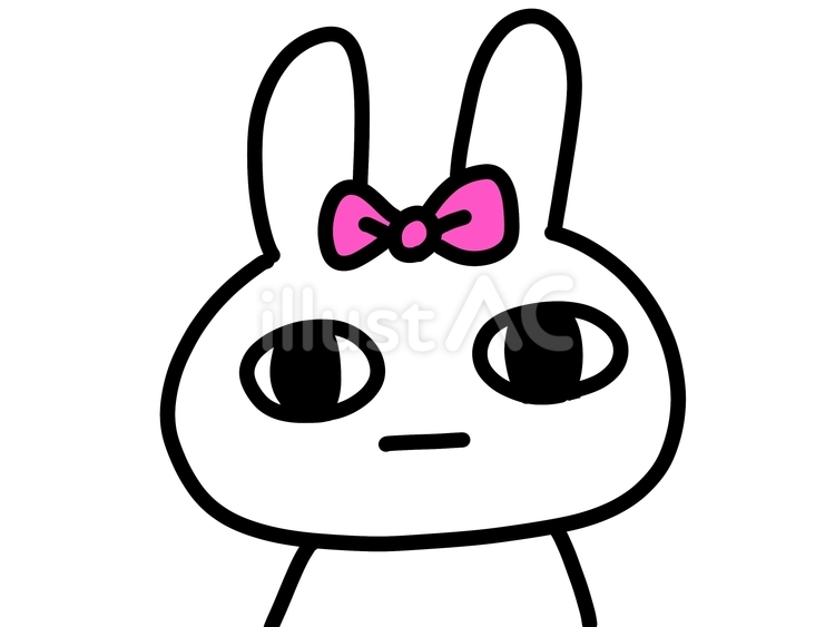 真顔のうさこちゃんイラスト - No: 23785582｜無料イラスト