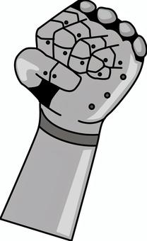 サイボーグの手 拳,握る,パワー,手,腕,ロボット,メカ,サイボーグ,漫画のイラスト素材
