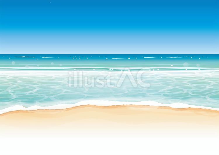 青い渚２ 海,渚,ビーチのイラスト素材