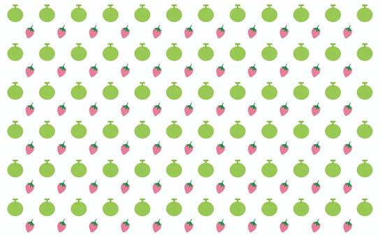Cute melon and strawberry pattern, JPG, PNG and AI Cute melon and strawberry pattern, hintergrund, muster, einfach, JPG, PNG and AI