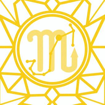 シームレスなモザイク　蠍座の線画　ｐ さそり座,蠍座,星座,星,占い,運勢,ホロスコープ,占星術,12星座,宇宙のイラスト素材