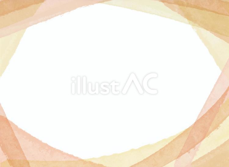 水彩　黄色　フレーム 水彩風,黄色,オレンジのイラスト素材