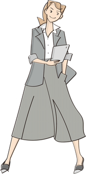 Illustration, женщина, молодой, улыбка, 
