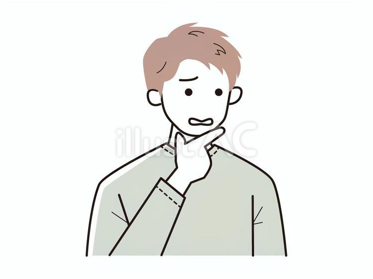 考え込む男性 男性,社会人,パパのイラスト素材