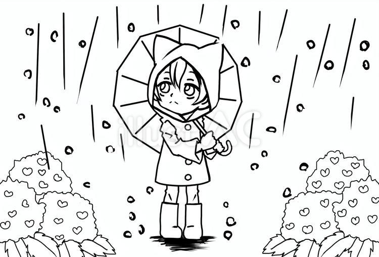 梅雨の日 梅雨,雨,傘のイラスト素材