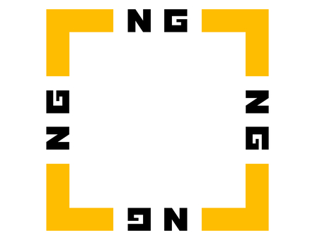 NGマーク-黒×黄色 ng,マーク,ダメ,バツ,黒,黄色,アウトライン,良くない,行為のイラスト素材