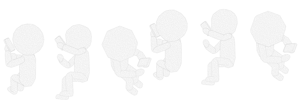 棒人間　ペパクラ風　座ってスマホを見る  スマートフォン,スマホ,ネット,インターネット,メール,観る,視聴,座る,人間,人のイラスト素材